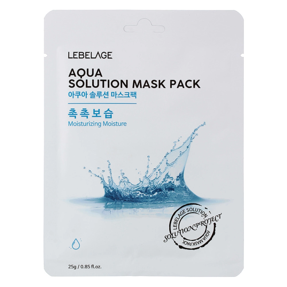 Маска тканевая интенсивное увлажнение  LEBELAGE AQUA SOLUTION MASK